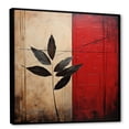 thumbnail image 2 of Designart "Reduction In Ruby Red Leaves" Leaves Floater Framed Wall Art Prints, 2 of 5