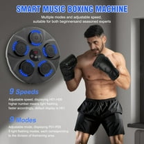 Music Boxing Machine with Boxing Gloves, Wall Mounted Smart Bluetooth Music Boxing Trainer, Electronic Boxing Target Workout Punching Equipment for Home, Indoor and Gym, Blue Lighting