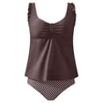 thumbnail image 3 of POROPL Women's Tankini Swimsuits Modest Two Piece Swimsuit Polka Dots Bathing Suits, 3 of 4