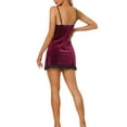 thumbnail image 3 of INSPIRE CHIC Women Cami Nightgown Nightshirt Camisole Dress Lounging Pajama XS Burgundy, 3 of 5