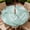Mint Green White Fern, variant on Round Outdoor Tablecloth with Umbrella Hole, Zippered Fitted Tablecloth with Elastic Edge, Waterproof Table Cloth Cover for Picnic Party Fits 37"-44" Round Table, Fern
