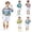 Sky Blue, variant on Boys Casual Outfit Set with Short Sleeve Tee, Casual Shorts & Socks, Cute Sailor-Inspired Look for Playdates, Weddings & Summer Vacations Green 6-7 Years