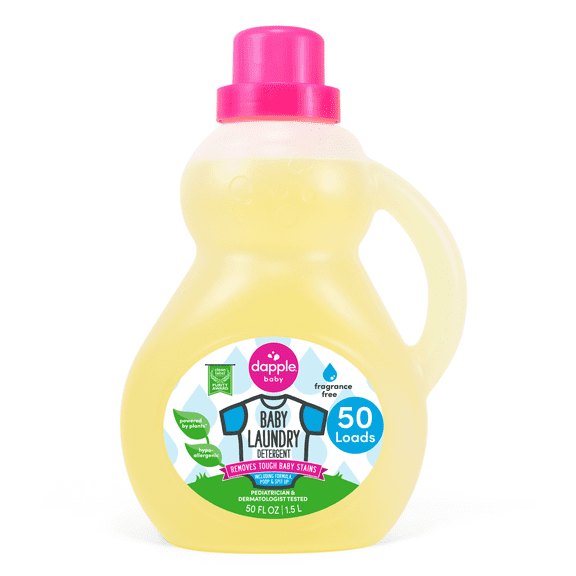 Dapple Baby Laundry Detergent, Fragrance-Free, 50 fl oz Bottle