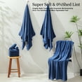 thumbnail image 5 of Beartech 18 Piece Bath Towel Set-6 Bath Sheet,6 Hand Towel,6 Washcloths Ultra Soft Microfiber Towels,Luxury Shower Towel,Quick-Dry & Highly Absorbent Bathroom Towels for Family,Hotel Spa-Navy Blue, 5 of 8