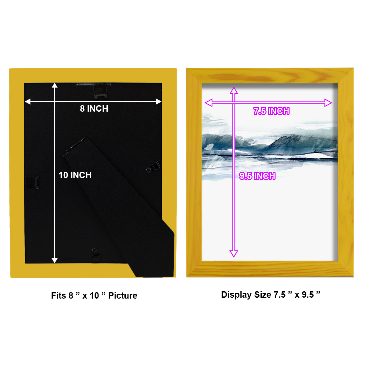 Stark Horizon I - Framed Print w/glass - Sunflower Yellow