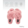 thumbnail image 6 of MeMoi Women's Beverly Faux Fur Memory Foam Plush Slipper - Womens - Female (M, Mauve), 6 of 7