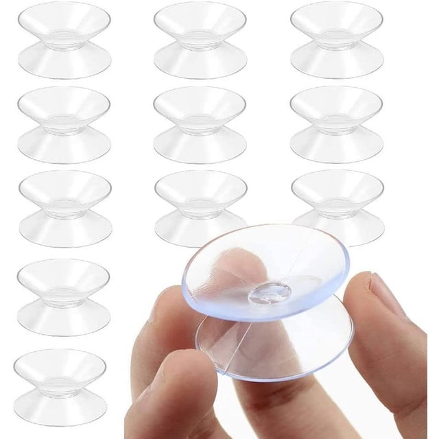 12 ventosas de plástico de doble cara sin ganchos para placas de vidrio para evitar el deslizamiento de la placa de vidrio JM