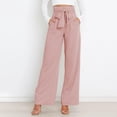 thumbnail image 5 of Baqcunre Women Large Size Casual Pants Polyester Loose Cropped Pants Wide Leg Pants,Size S,Wide Leg Pants Woman,Palazzo Pants for Women,Y2K Pants,Women's Pants,Women Clothing,Pink, 5 of 8