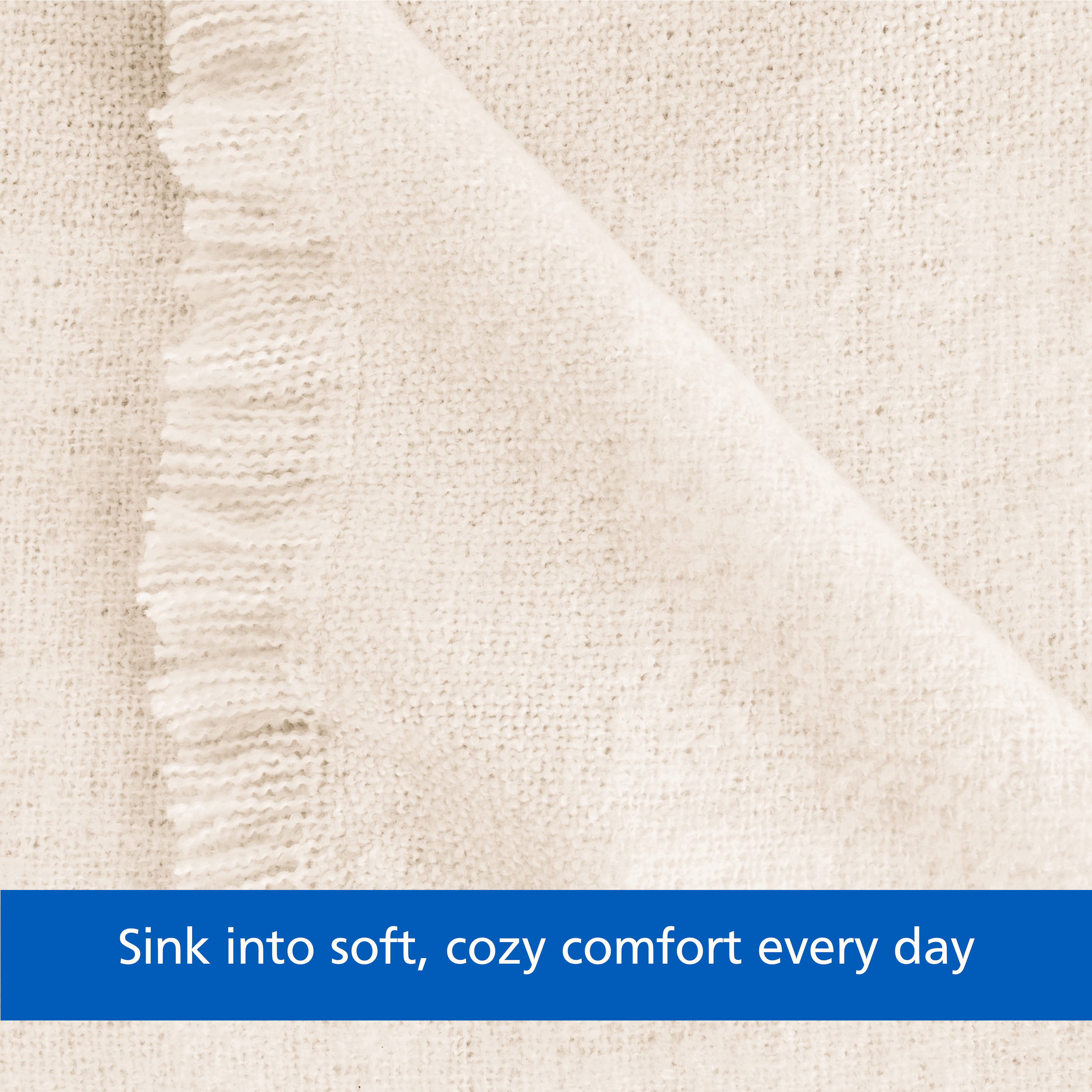 Mainstays Melange Oversized Couch Throw Blanket, Almond Biscuit, 50 x 72 in