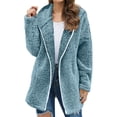 thumbnail image 2 of Horkkom Zip Up Jackets for Women Fuzzy Soft Fleece Hoodie Warm Winter Coats with Pockets Hood XXXL, 2 of 4