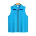 thumbnail image 3 of ZZwxWA Mens Outdoor Vest Jacket Light Softshell Zip Outerwear Fishing Travel Work Safari Utility Cargo Vests for Hiking Golf Online Shopping, 3 of 6