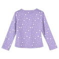 thumbnail image 3 of LTTVQM Long Sleeve Shirts for Girls 9-10 Casual Fall Winter Polka Dots Print Tunic Tops Loose Fit Round Neck Blouse Holiday T-Shirts Light Purple 9-10 Years, 3 of 4