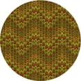 thumbnail image 1 of Ahgly Company Indoor Round Patterned Dark Yellow Green Area Rugs, 8' Round, 1 of 6