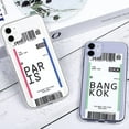 thumbnail image 4 of for Apple iPhone 11 (6.1") Airplane Travel Boarding Pass Tags Design Clear Transparent TPU Bumper Shockproof Protective Cover ,Xpm Phone Case [ATL - Atlanta], 4 of 5