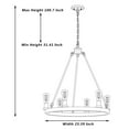 thumbnail image 2 of Vanity Art 6 Lights Wagon Wheel Chandelier Lighting Farmhouse Candle Brass Ceiling Light Fixture for Living Room 10556ASD, 2 of 2