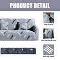 thumbnail image 4 of Neween Sofa Cover High Stretch Elastic Fabric 1 2 3 Seater Sofa Slipcover Chair Loveseat Couch Cover Polyester Spandex Furniture Protector Cover with 1 Pillowcase (4 Seater, Feather), 4 of 7