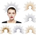 thumbnail image 2 of Lace-up Crown Hair Band Pure-color Stylish Hair Tie for Hair Fixing, 2 of 5
