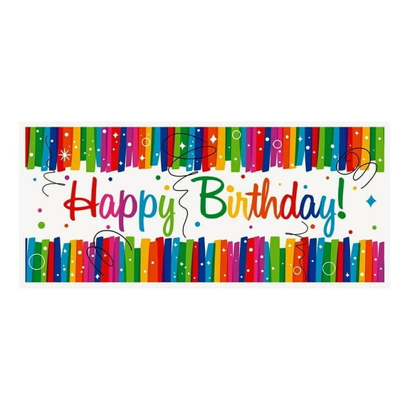 Letrero Unique Gigante Rnbow Ribn Bday Wal  60 X 27
