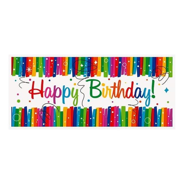 Letrero Unique Gigante Rnbow Ribn Bday Wal 60 X 27