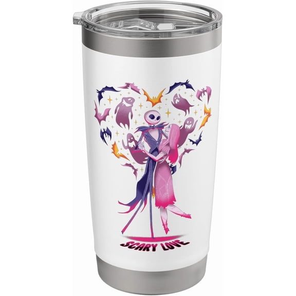 The Nightmare Before Christmas Jack Sally Scary Love Stainless Steel Insulated Tumbler