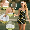 thumbnail image 6 of Yuyamidu Sunflowers Women Workout Tennis Dress with Built-in Shorts, Daisy Cross Back Shoulder Straps Sleeveless Golf Dress with Pockets, Size XS, 6 of 7