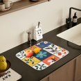 thumbnail image 5 of Yayeee Dish Drying Mat for Kitchen Counter 16" x 18" Microfiber Super Absorbent Coffee Decorative Pad, Floral Patterns, 5 of 9