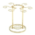 thumbnail image 1 of Soporte para copas de vino/Organizador para colgar en la encimera con 6 ganchos/Creativo/Soporte de secado al aire/Estante de vino Estante de Dorado, 1 of 8