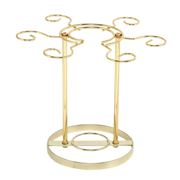 Soporte para vasos/Organizador de vasos para colgar en la encimera con 6 ganchos/Creativo/Secado al aire Dorado