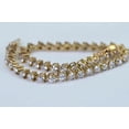 thumbnail image 3 of Tennis Bracelet 8 Ct Round Cut White Moissanite 14K Yellow Gold Plated, 3 of 4