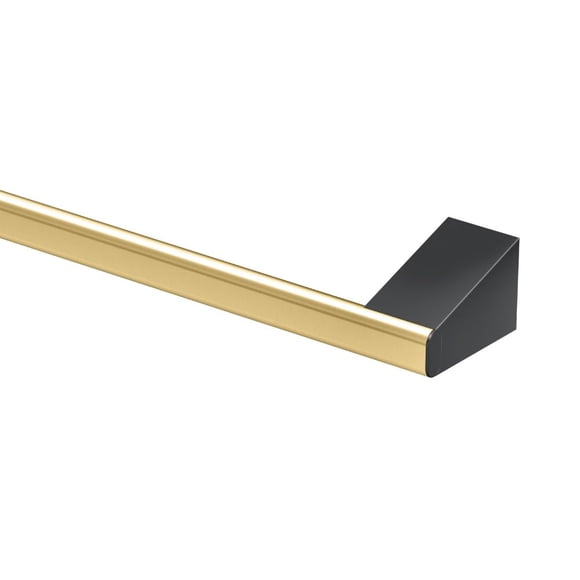 Gatco 5671 A-Line Toallero de 18.0 in, latón cepillado, color negro mate