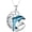 Dolphin-Mother Child, variant on Sterling Silver Dolphin Necklace - Ocean Themed with Blue Crystal Dolphin - Women's Jewelry Gift