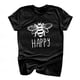 thumbnail image 4 of Bee Print Casual Ladies manga corta T Tops Spot Irfora Pink S, 4 of 4