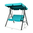 thumbnail image 4 of Costway  Loveseat Patio Canopy Swing Glider Hammock Cushioned Blue, 4 of 11