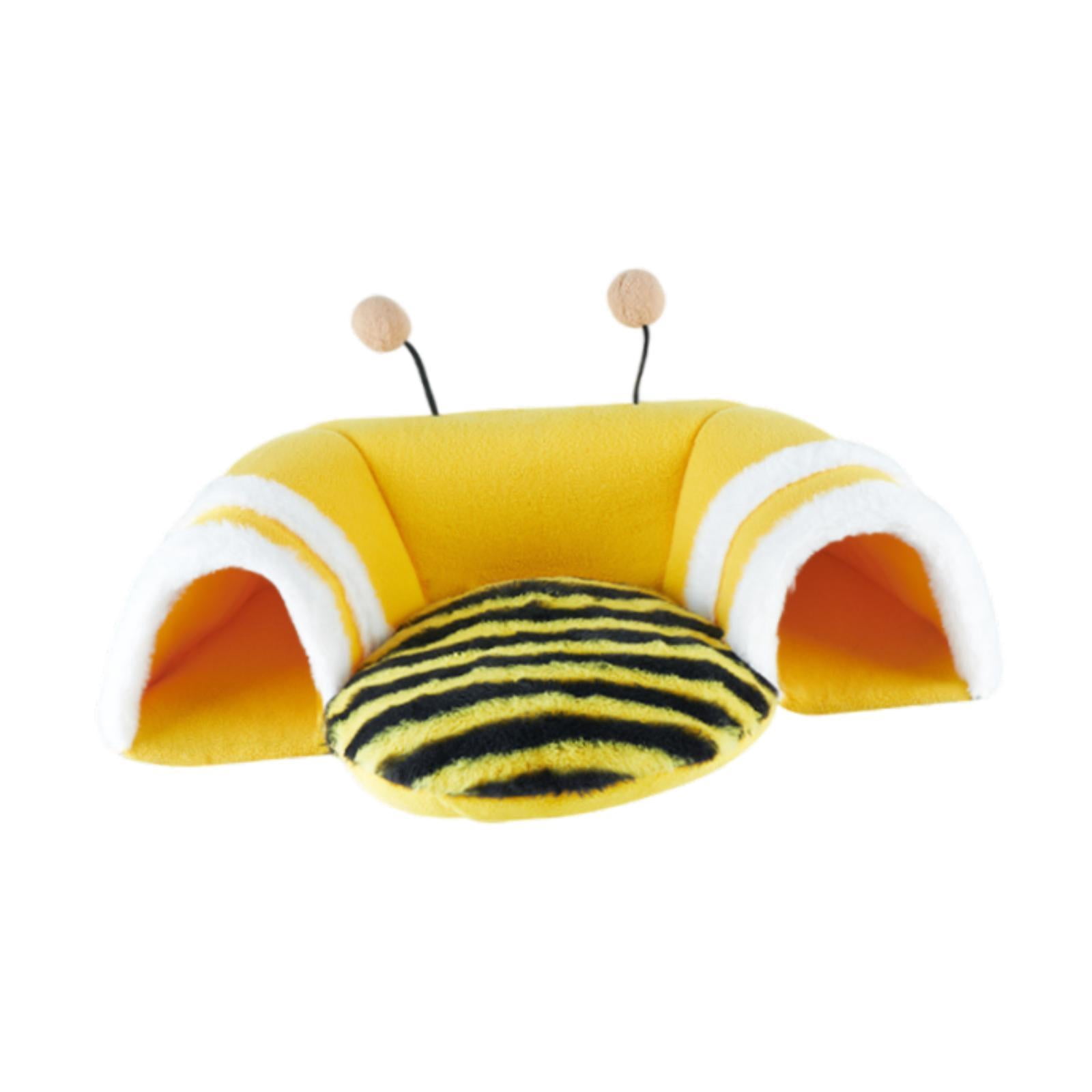 balikha Guinea Pig Hideaway Hamster Tunnel Cage Accessories Autumn Winter Warm Supplies House for Small Animal Beds Rat Mice Resting , Bee Nest