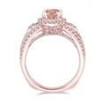 thumbnail image 3 of Designer 1.50 Carat Princess Morganite and Diamond Engagement Ring in 14k Rose Gold morganite & diamond engagement ring, 3 of 3
