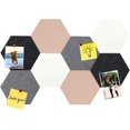 thumbnail image 1 of czcpp-8Pcs Hexagon Felt Cork Board Tiles, Self Adhesive DIY Bulletin Board Pin Board for Office School Home Wall Decor Stickers Memos Photos Display (Camel & Grey), 1 of 4