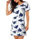 thumbnail image 2 of Balery Cute Shark Camisón de manga corta con cuello redondo para mujer, cómodo y elegante., 2 of 6