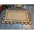thumbnail image 1 of Shree Exports Hand Woven Farmhouse Jute Area Scalloped Rug (Black Scallop Rug, 4x6 Feet), 1 of 8