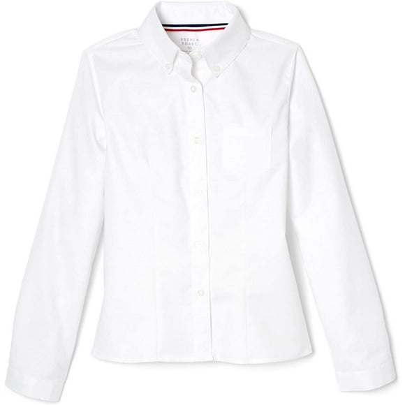 French Toast Blouse Oxford à Manches Longues pour Filles 10 Blanc
