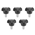 thumbnail image 1 of Threaded , Lightweight Compact Sturdy Durable 5PCS M8 18mm Black Hand Screw With Handle For Industrial Use For Long Term Use, 1 of 8