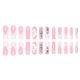 thumbnail image 3 of Fake Nails French Long Press on Coffin Nails Crystal Full Cover Acrylic Shiny, 3 of 5