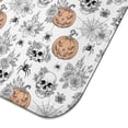 thumbnail image 5 of White Halloween Skull Pumpkin Spider Pattern Dish Drying Mat for Kitchen 1 Pack, Ultra Absorbent Microfiber Dishes Drainer Mats,16"x18", 5 of 6