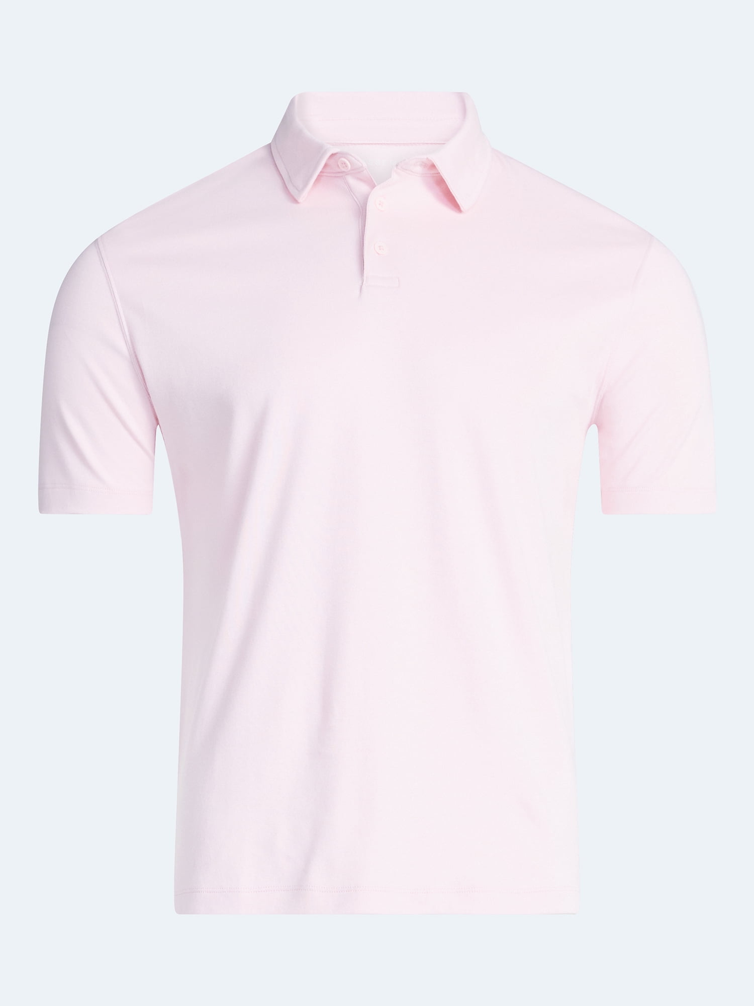 Free Assembly Mens Cotton Polo Shirt with Short Sleeves, Sizes XS-3XL