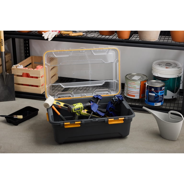 Ezy Storage 19.8 Gallon Large Gasket Tote, IP68 WaterProof Plastic
