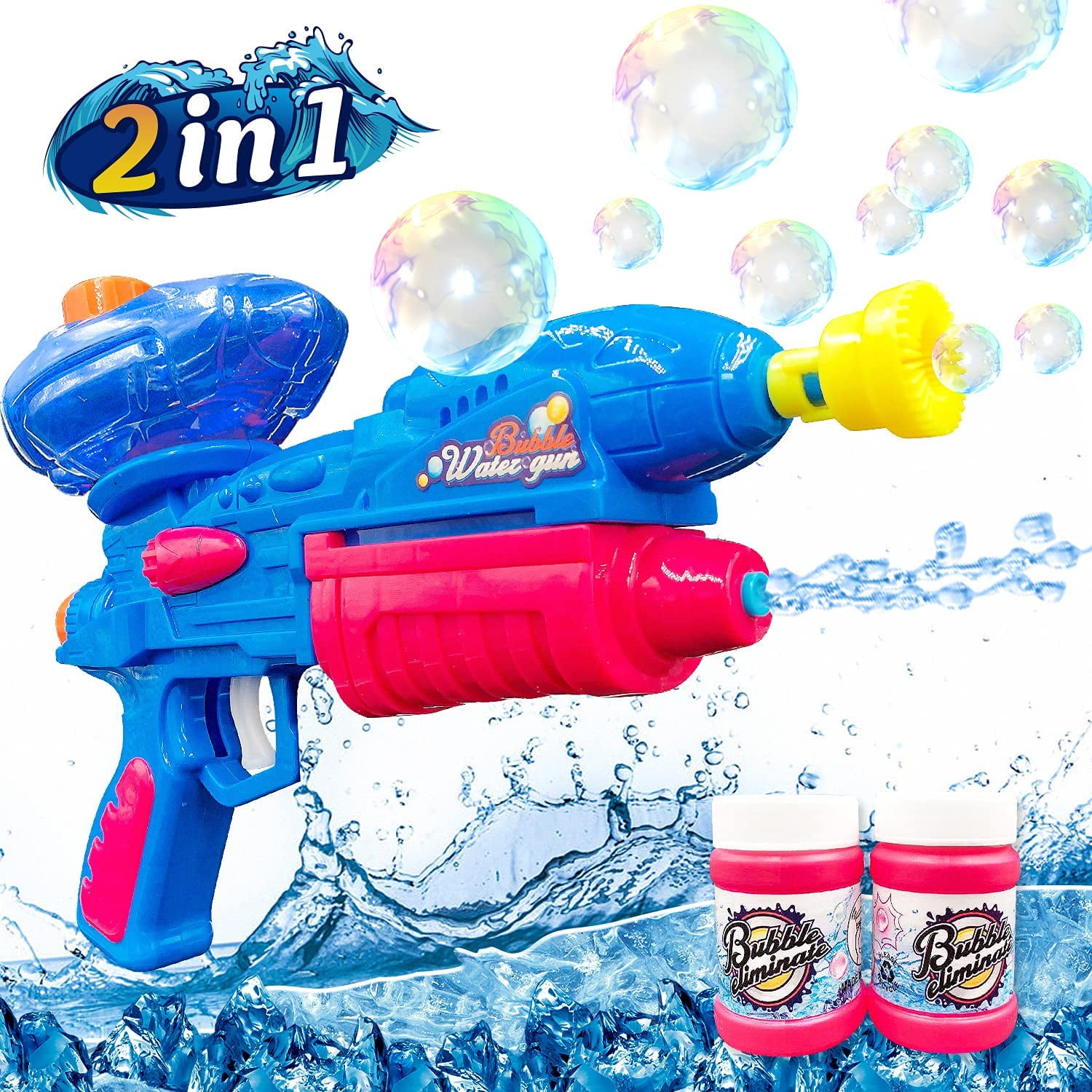 Water Gun Bubble Blower 21 2 In 1 Design Bubble Gun For Outdoor Activities Camping Party Super Soaker Squirt Gun For Kids Bubble Water Toys Gifts For Age 4 5 6 7 8 9 Kids Blue Walmart Com Walmart Com