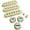 Vintage White, variant on AxLabs Pickup Covers, Knobs, & Switch Tips Set for Strat-Style Guitars - Aged White / Cream, Modern (52mm / 50mm / 48mm) Black Font