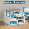 thumbnail image 2 of YQ JENMW Desktop Printer Stand with 2-Tier Open Storage Shelves,Printer Shelf and Desk File Organizer for Home Office,White, 2 of 8