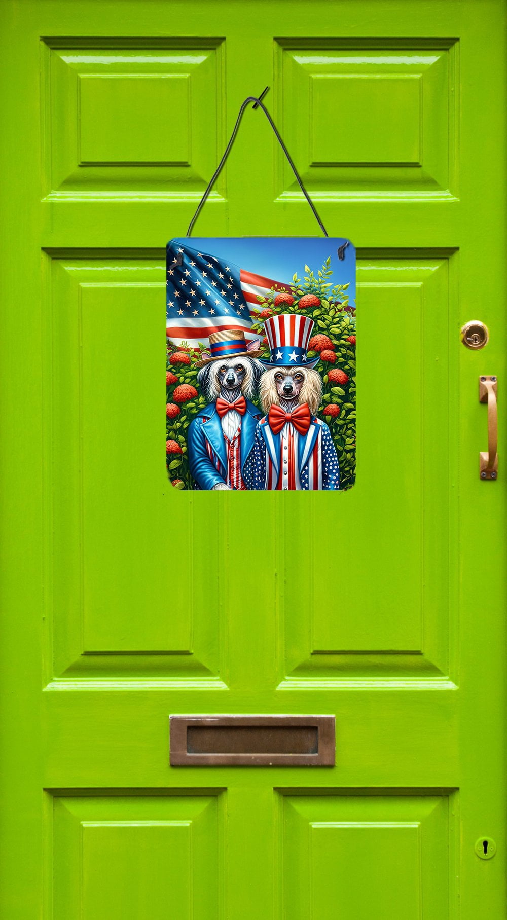 All American Chinese Crested Wall or Door Hanging Prints 12 in x 16 in