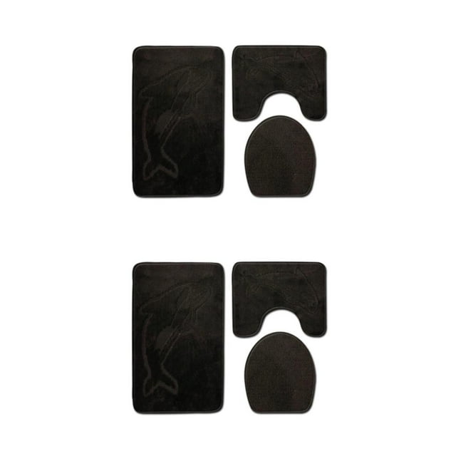 VONKY 3piece Non-Slip Chenille Bath Rug Easy To Clean Anti-slip Comfortable Eco-friendly Multi-functional PJ210831-A004 2Set
