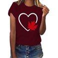 thumbnail image 4 of Camisas de Manga Corta para las Mujeres Impresión de Manga Corta Cuello Redondo, Camisa Casual de Poliéster para las Mujeres, Lavado de Manos, 4 of 6